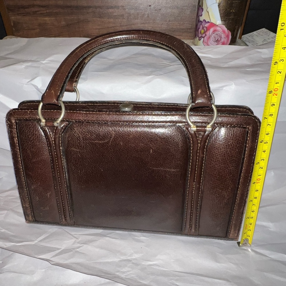 VINTAGE Leather Handbag, Unbranded